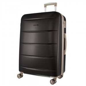 Black Pierre Cardin 70cm Medium Hard-Shell Suitcase | 0914-AMKGR