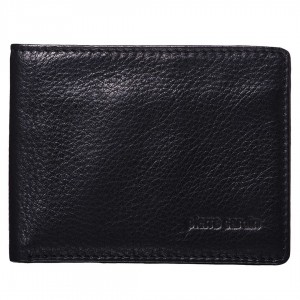 Black Pierre Cardin Italian Leather Bi-Fold Wallet | 6013-JOUAI