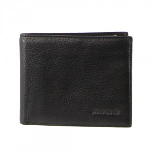 Black Pierre Cardin Italian Leather Wallet Card Holder | 9583-UESNJ