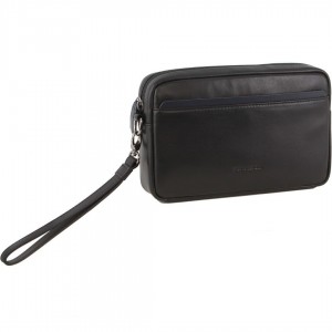 Black Pierre Cardin Leather Organier Bag | 7910-KMBIC