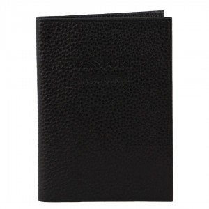 Black Pierre Cardin Leather Passport Wallet Cover | 7506-ARPKQ
