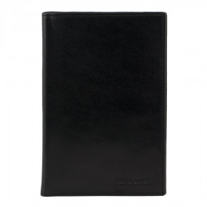 Black Pierre Cardin Leather Travel Passport Wallet | 6192-QSBEP