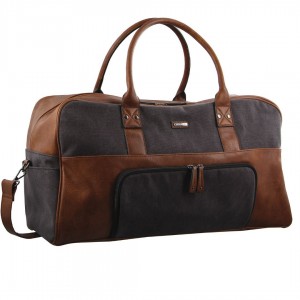 Brown Pierre Cardin Canvas Overnight Bag | 4298-TUQVC