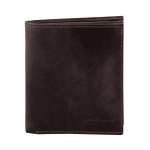 Brown Pierre Cardin Rustic Leather Tri-Fold Wallet | 2470-CTROV