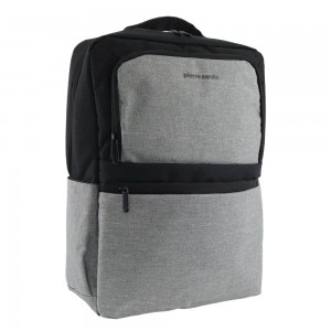 Grey Pierre Cardin Travel & Business Backpack with Built-in USB Port | 9647-VNYDS