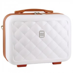 White Pierre Cardin Hard Shell Beauty Case | 1548-WNPBL